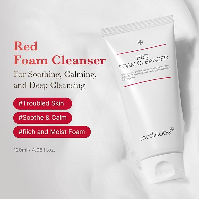 medicube Red Foam Cleanser - Deeply cleanses, remove impurities, control sebum, | Korean Skincare-FemmiqueWomen
