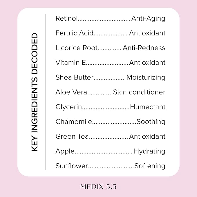 MEDIX Fragrance Free Retinol Body Lotion Crepey Skin Care Treatment | Firming Body & Face Moisturizer | Anti Aging Retinol Cream For Face Targets Loose Crepe Skin, Wrinkles, & Fine Lines, 15 Fl Oz-FemmiqueWomen