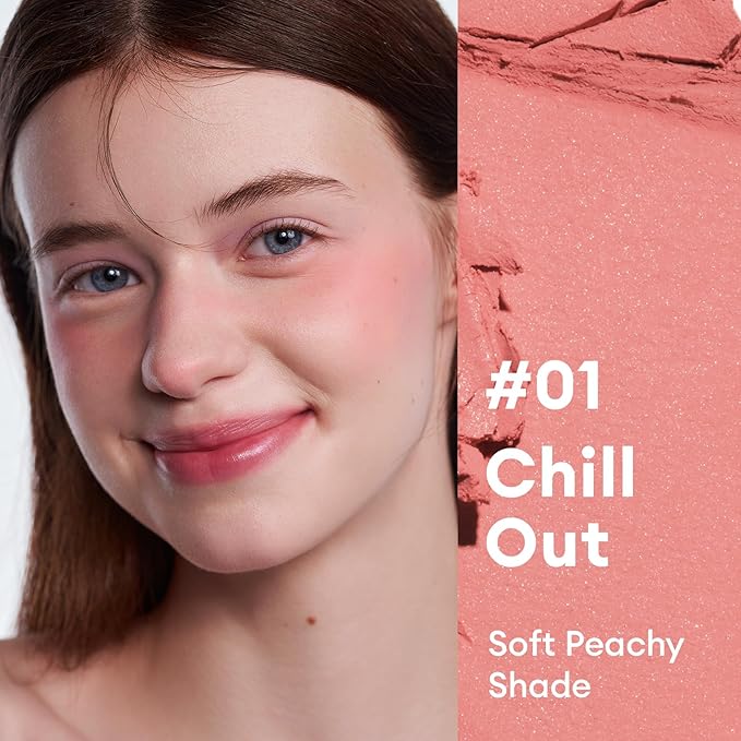 ITY Mood Blush, Blush for Cheeks Makeup,Moisturizing Creamy Blush Dual Funtions, Highly Spreadable, 0.18 oz (5.2g) in Chill Out-FemmiqueWomen