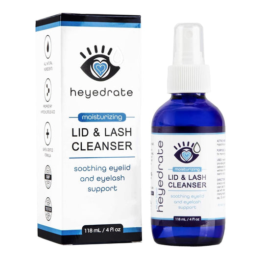 Heyedrate Lid & Lash Cleanser for Stye, Blepharitis, Dry Eyes, Meibomian Gland Dysfunction, Rosacea, and Eye Irritation Relief | Hypochlorous Acid Eyelid Cleanser Spray-FemmiqueWomen