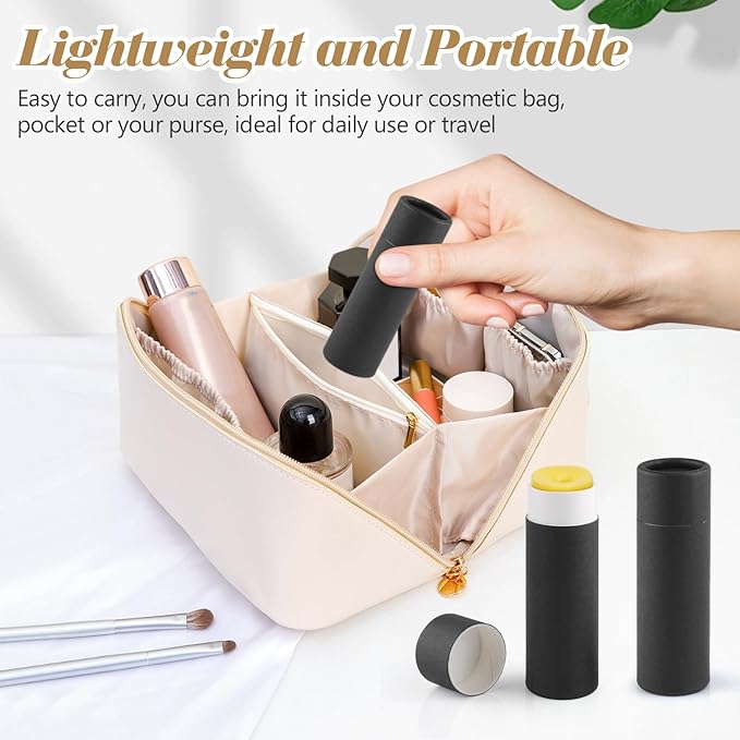 10 Pcs 25g Paperboard Lip Balm Tubes Refillable Krafts Paper Lipstick Tube Round Cardboard Empty Lip Gloss Container Holder Tubes for DIY Chapstick Salve Cosmetic Lotion Solid Perfume - Black-FemmiqueWomen