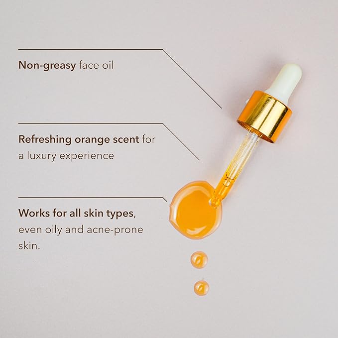 Ayurvedic Vitamin C Face Oil with Rosehip Oil, Bakuchiol, Ashwagandha, and Squalane, Hydrating, Brightening, and Repairing Serum for Dark Spots, Fine Lines, and Wrinkles, Clean Luxury Skincare-FemmiqueWomen