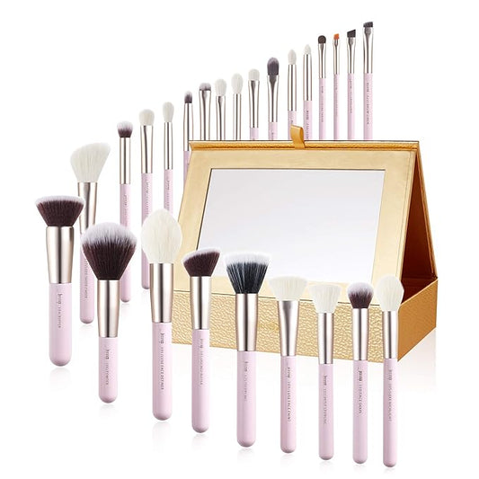 Jessup Makeup Brushes Set Professional Makeup Brush Eyeshadow Blending Powder Foundation Blusher Concealer 25pcs with Cosmetics Storage Box, Blushing Bride T295-FemmiqueWomen