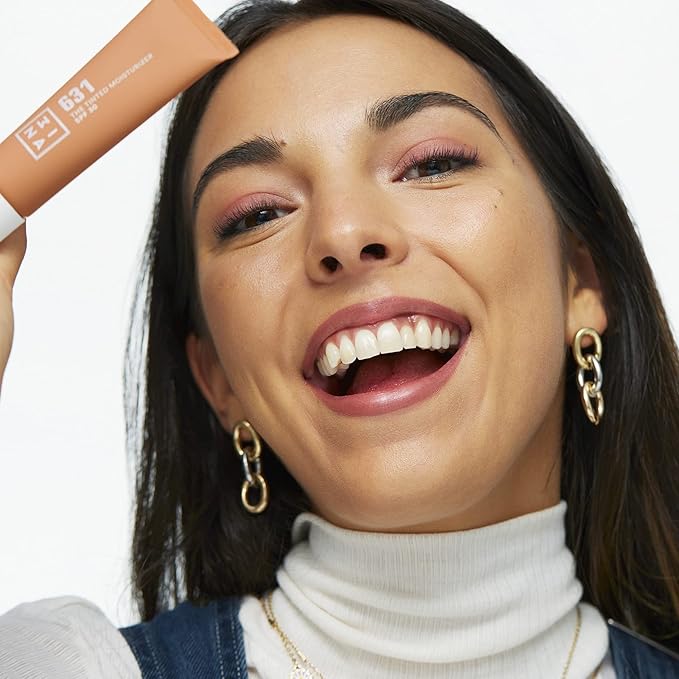 3INA 631 Tinted Moisturizer for Face with SPF 30 - Sun Beige - BB Cream with Light to Medium Coverage - Hyaluronic Acid Moisturizer for All Skin Tones - Vegan, Cruelty and Paraben Free Make Up - 1 oz-FemmiqueWomen