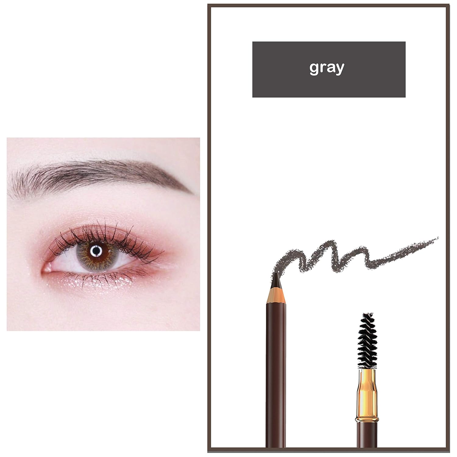 1pcs Eyebrow Pencil Longlasting Waterproof Durable Liner Eyebrow 5 Colors to Choose (Gray -4#)-FemmiqueWomen