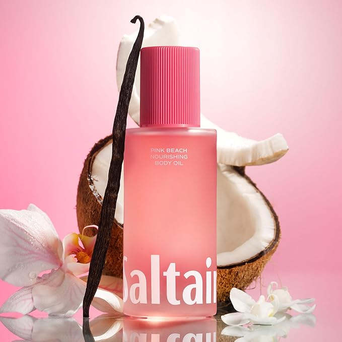 Saltair Body Oil. Luxurious Pink Beach After Shower and Bath Oil Moisturizer for Women. Botanical, Non-Greasy, and Well-Absorbing Lotion for Hydrating Dry Skin. 4oz Pump Bottle-FemmiqueWomen