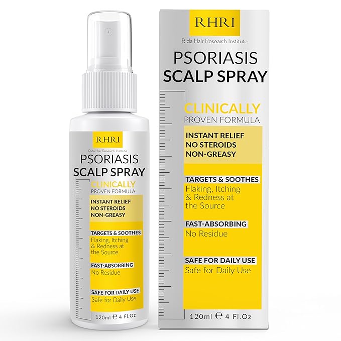 Psoriasis Scalp Spray | Psoriasis and Dandruff Treatment for Scalp Yeast Infections, Psoriasis Flare-Ups & Folliculitis | Antifungal Ringworm Itchy Scalp Spray for Psoriasis, Dryness-FemmiqueWomen