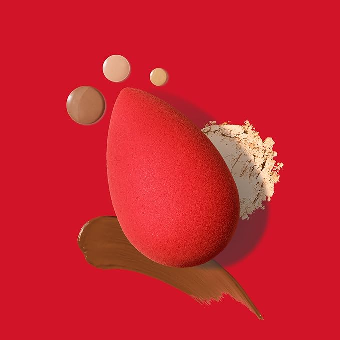 Beautyblender® | Ruby Beauty Blender Makeup Sponge, Super-Soft Foam Easily Blends Foundations, Powders & Creams, Made in USA, Reusable, Washable, Streak Free Application, Vegan, Cruelty Free-FemmiqueWomen