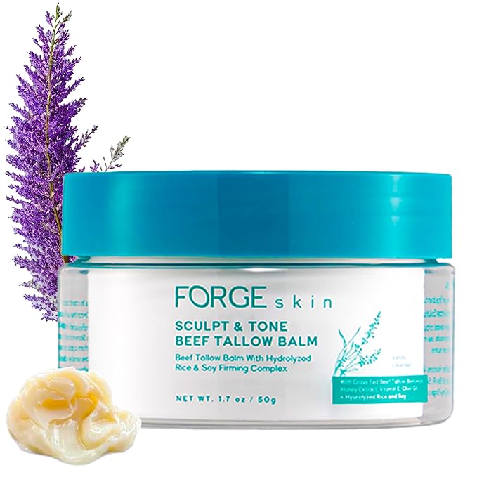 Original Sculpt & Tone Balm Beef Tallow for Skin Women |Grass Fed Beef Tallow and Honey Balm for Face | Under Eye Firming Cream Tightening Lifting Sagging Skin Beef Tallow Moisturizer-FemmiqueWomen