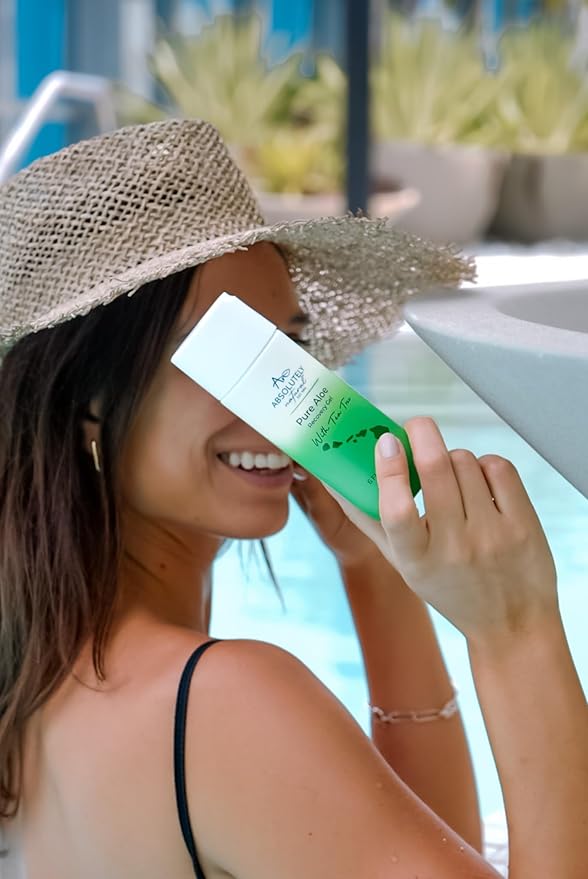 100% Pure Aloe Vera Cooling Gel - Lotion for Sunburn Relief & Rashes - Premium Sun Care with Vitamin E, Eucalyptus - 6 oz-FemmiqueWomen