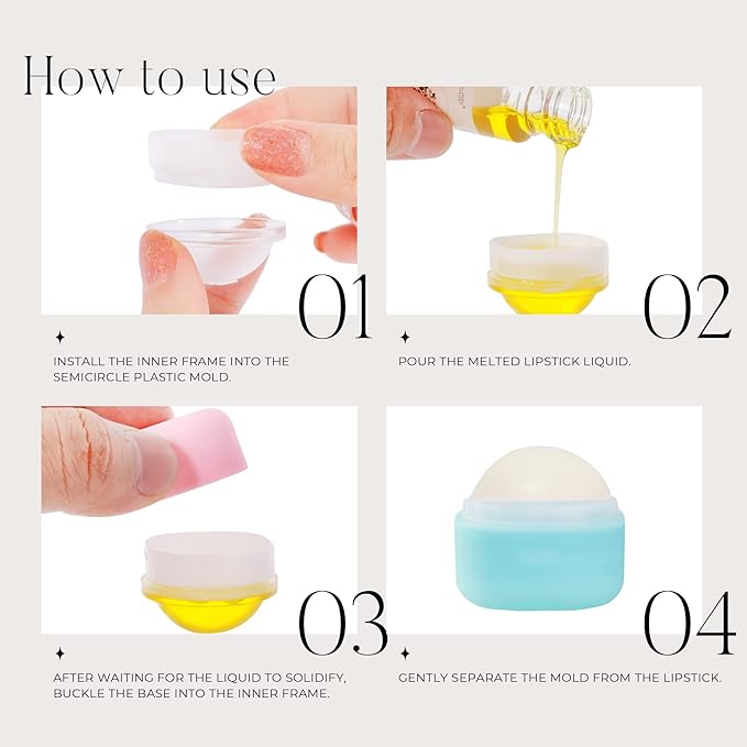 0.25 oz（7g） Empty Lip Balm Square Containers Tubes Lipstick 12 Pieces for Make Natural Lip Balm Lip Care - DIY & BPA FREE (Blue)-FemmiqueWomen