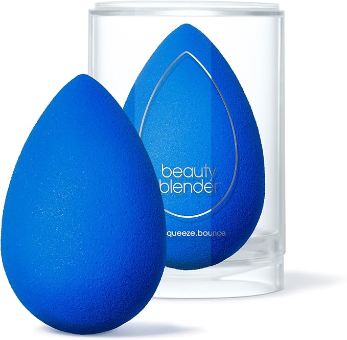 Beautyblender® | Sapphire Beauty Blender Makeup Sponge, Super-Soft Foam Easily Blends Foundations, Powders & Creams, Made in USA, Reusable, Washable, Streak Free Application, Vegan, Cruelty Free-FemmiqueWomen