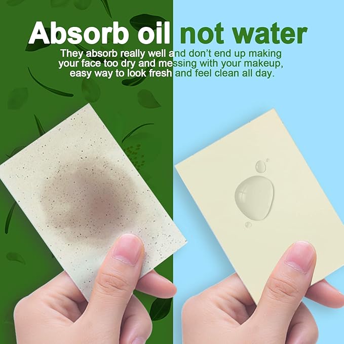 Teenitor Oil Absorbing Sheets for Face, 1000 Sheets Jasmine Oil Blotting Paper for Oily Skin, Natural Oil Control Film Oil Blotting Sheets for Face Men Women, Face Oil Sheets-FemmiqueWomen