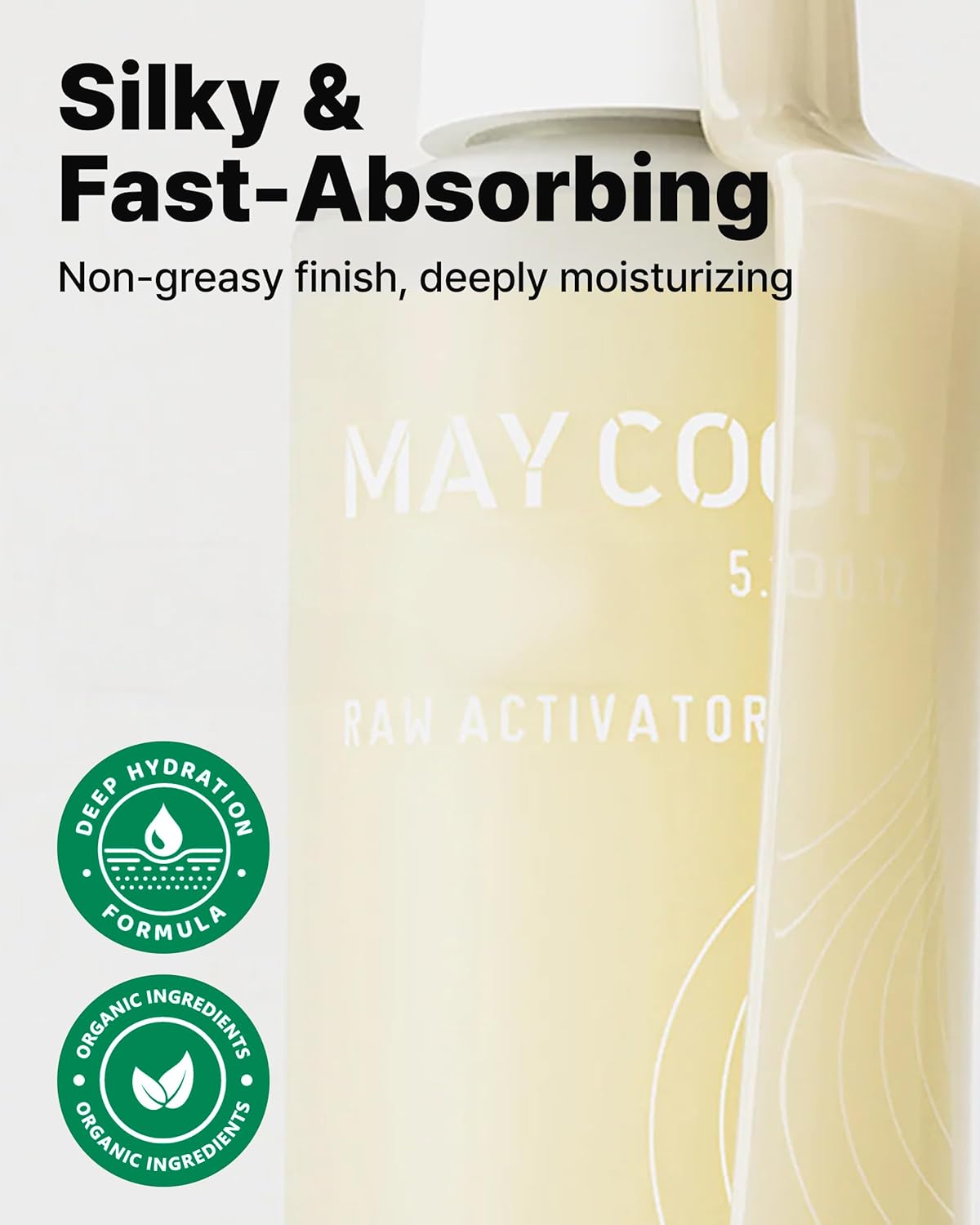 MAY COOP Raw Activator Face Serum – Hydrating & Nourishing Face Serum with 63% Maple Sap for Moisture - Anti Aging Skin Vitality & Glow - Korean Skincare, 2.02 fl.oz.-FemmiqueWomen