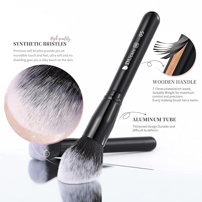DUcare Professional Makeup Brushes Set 27Pcs Makeup Brush Set Premium Synthetic Kabuki Foundation Blending Face Powder Blush Concealers Eye Shadows Brushes-FemmiqueWomen