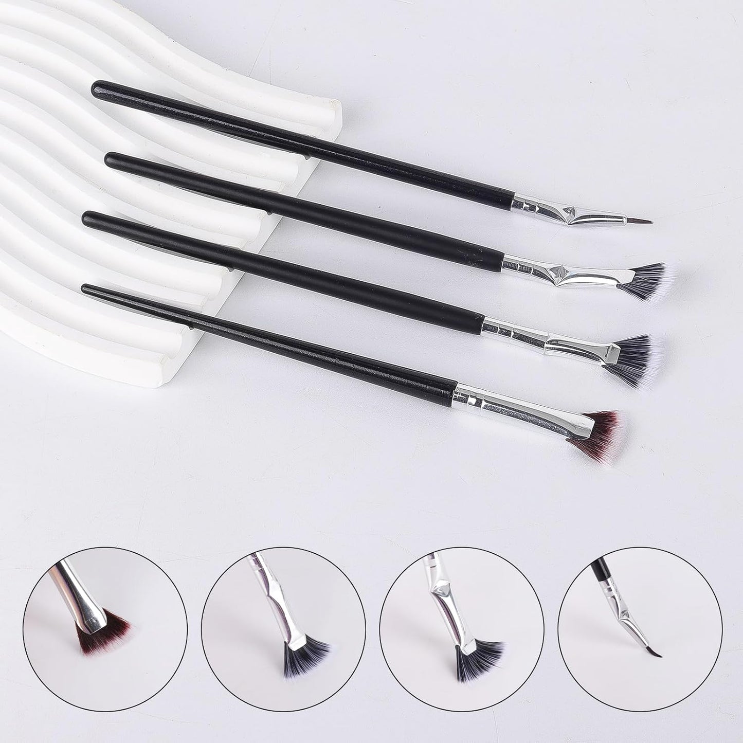 6 Pack Eyelash & Eyebrow Combs, Dual-ended Spoolie Mascara Brush and Lash Separator Tool for Eyelash Extensions-FemmiqueWomen