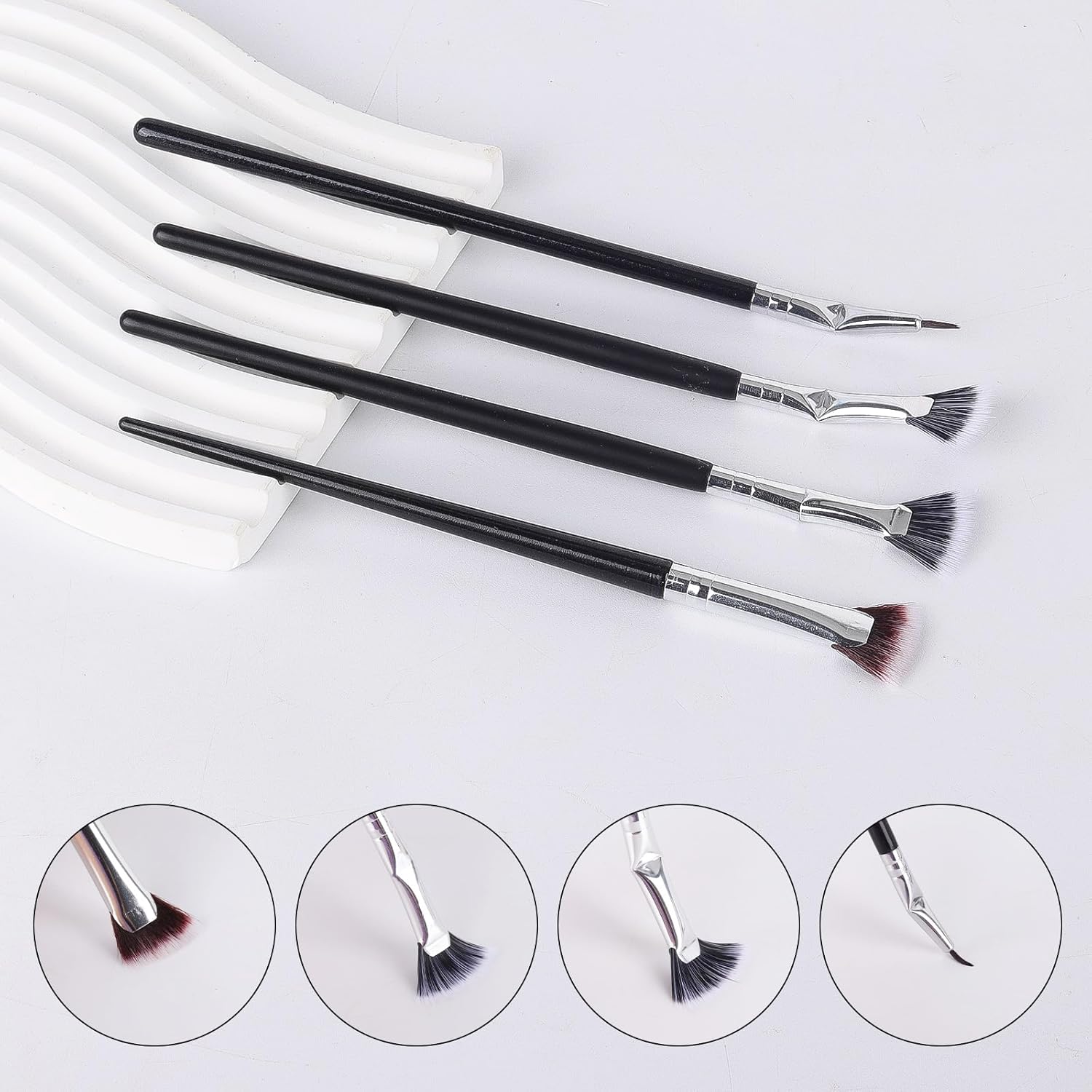 6 Pack Eyelash & Eyebrow Combs, Dual-ended Spoolie Mascara Brush and Lash Separator Tool for Eyelash Extensions-FemmiqueWomen