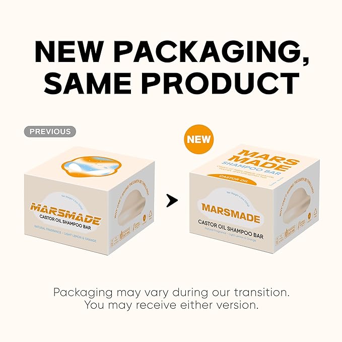 Castor Oil Shampoo Bar 2.0 - Hydrating & Moisturizing Natural Hair Soap Bar Shampoo for Hair Growth & Scalp Nourishment - Bathing Soap Solid Shampoo for All Hair Types (120g, 4.23oz)-FemmiqueWomen