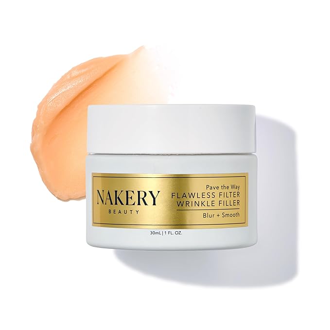 Nakery Pave The Way Flawless Filter Wrinkle Filler, Anti Aging Face Cream for Women, Instantly Smooths Deep Wrinkles, Blurs Imperfections, Skin Tightening Primer, Clinically Proven Formula Made in USA-FemmiqueWomen