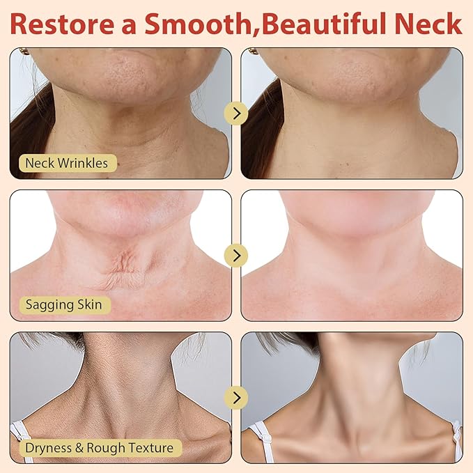 AH-8 Firming Neck Cream with Roller - Neck and Chest Firming Cream to Lift, Tighten & Smooth Sagging Skin, Reduce Wrinkles & Hydrate for Youthful Neck, 4.23 Fl Oz-FemmiqueWomen