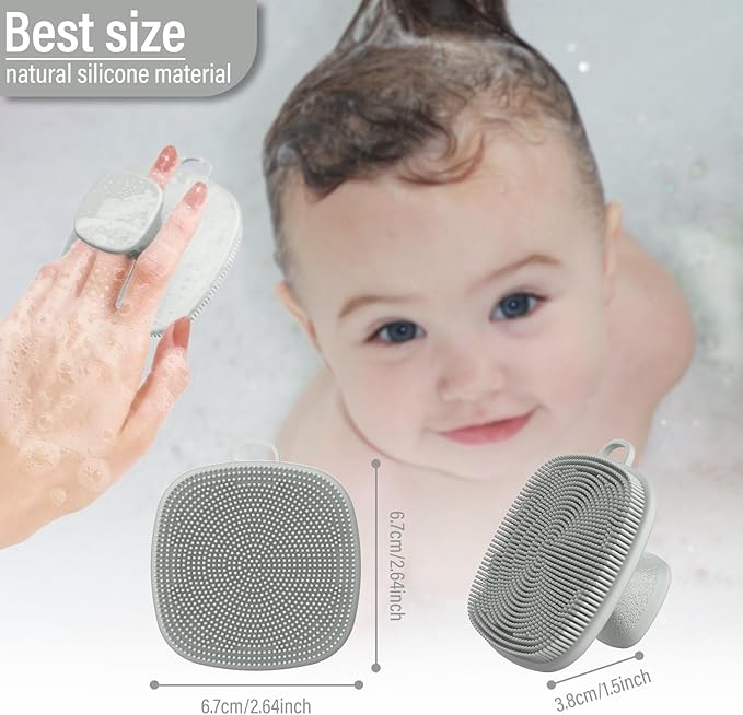 3 Pack Face Scrubber,Silicone Facial Cleansing Brush for Men & Women,Reusable Gentle Facial Waterproof Cleansing Skin Brush Exfoliating Scrubber for Sensitive Skin (Black+Pink+Gray)-FemmiqueWomen