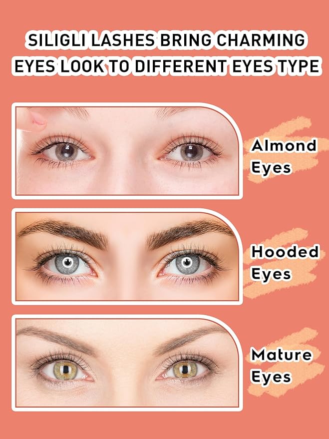 Natural Lashes Wispy False Eyelashes 10mm Short Lashes 3D Volume Strip Lashes Fake Eyelashes Siligli Lashes Thin Band Curly Eye Lashes Pack 10 pair-FemmiqueWomen