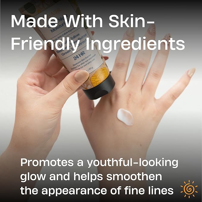 Everything Cream | 100% Grass Fed Beef Tallow Moisturizer for Face and Body | Day & Night Skincare | Safe Natural Edible-Grade Ingredients | After-Sun Care | All Skin Types | 3 oz-FemmiqueWomen