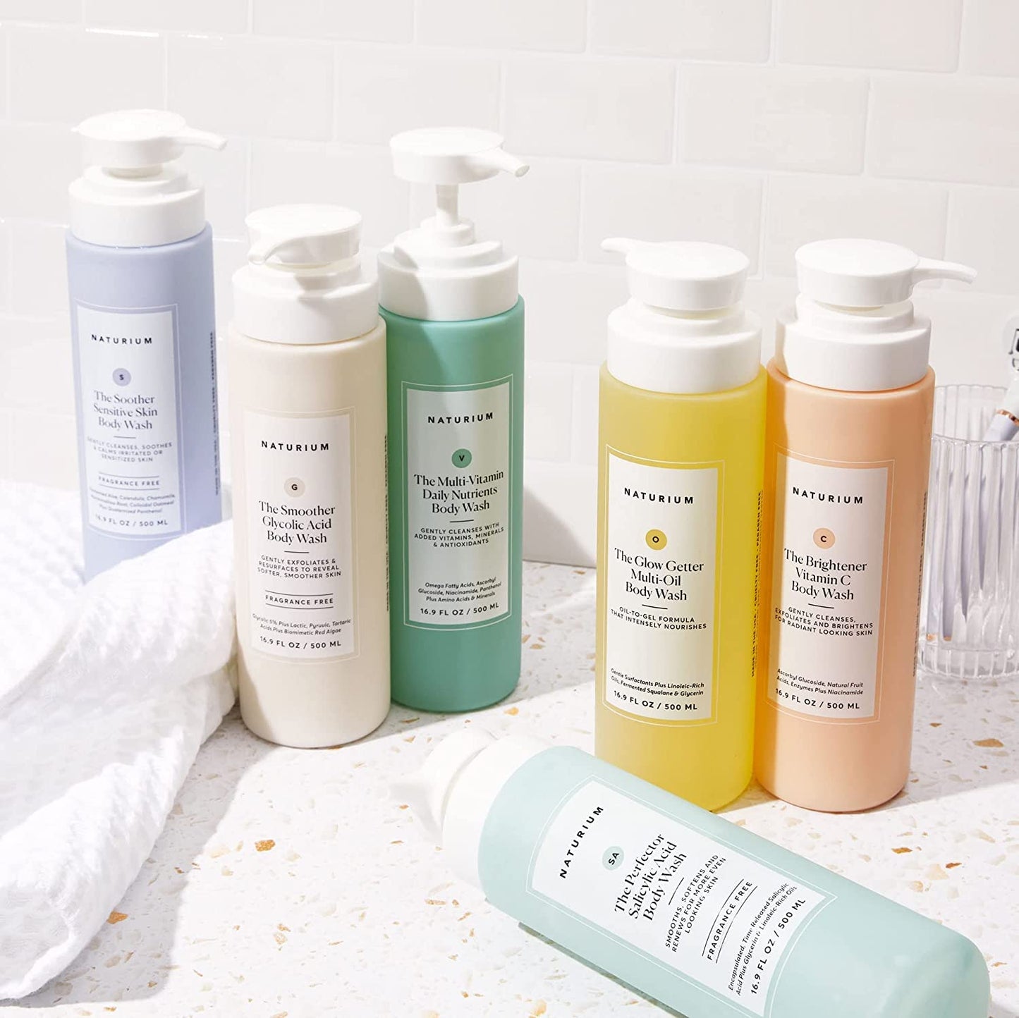 Naturium The Smoother Glycolic Acid Exfoliating Body Wash, Soft & Smoothing Cleanser, 16.9 oz-FemmiqueWomen