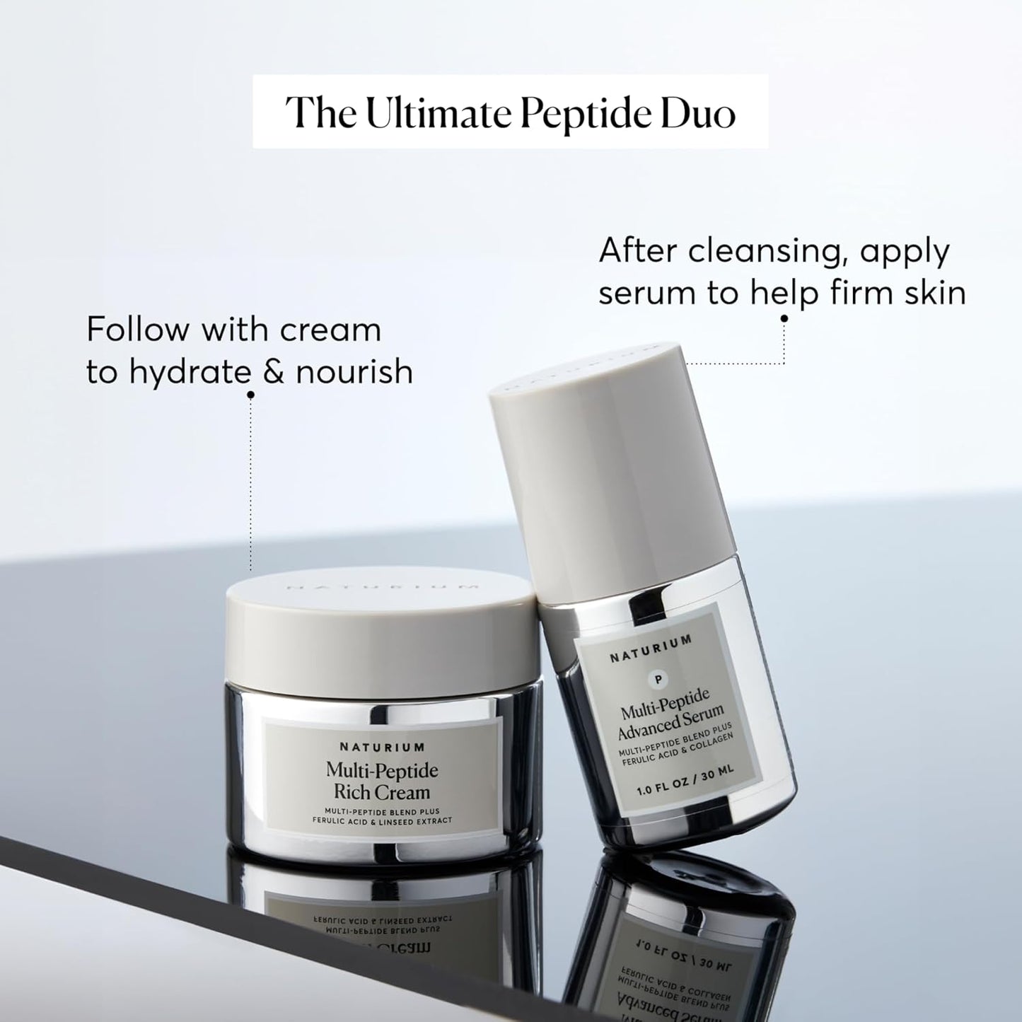 Naturium Multi-Peptide Rich Cream, Hydrating & Nourishing to Help Appearance of Fine Lines & Wrinkles, Vegan & Cruelty-Free, 1.7 oz-FemmiqueWomen