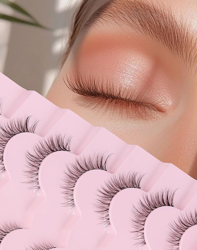 Lashes Natural Look False Lashes Wispy Lashes Fake Eye Lashes Strip Lashes Natural Eyelashes Wispy Natural Lashes UP24-FemmiqueWomen
