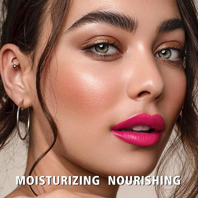 3Pc Moisture Lipsticks for Women Nude Pink Hot Pink Lipstick Hydrate Tinted Lip Balm for Dry Cracked Lips Glossy Lip Color, MA55/62/56-FemmiqueWomen