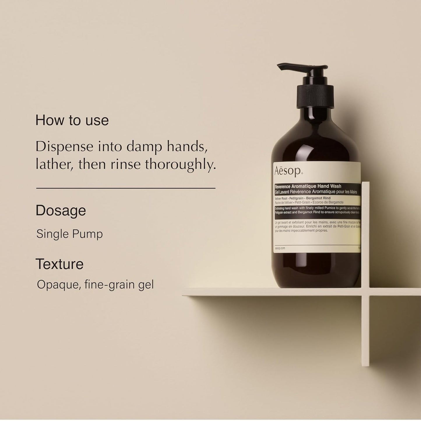 Aesop Reverence Aromatique Hand Wash | Gentle Exfoliating Hand Wash with Finely Milled Pumice | 500mL / 16.9 oz-FemmiqueWomen