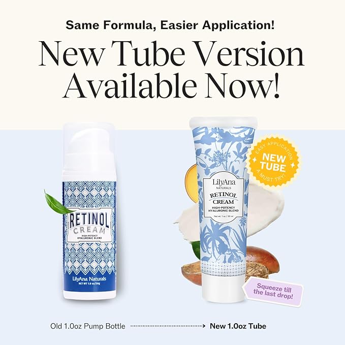 LilyAna Naturals Anti Aging Retinol Face Cream for Women – Wrinkle & Neck Cream for Firming, Retinol Moisturizer for Face with Hyaluronic Acid, Hydrating Night Cream for Fine Lines, Collagen Boost-FemmiqueWomen