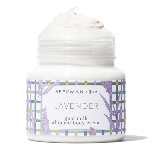 Beekman 1802 Whipped Body Cream, Lavender - Scented - 8 oz - Intensely Hydrating & Softens Skin - With Goat Milk - Good for Sensitive Skin - Cruelty Free-FemmiqueWomen