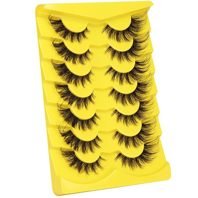 Fox Eye Lashes Wispy False Eyelashes Natural Look Clear Band Lashes 20mm 3D Mink Lash Cat Eye Spiky Strip Eyelashes Pack by Kiromiro-FemmiqueWomen