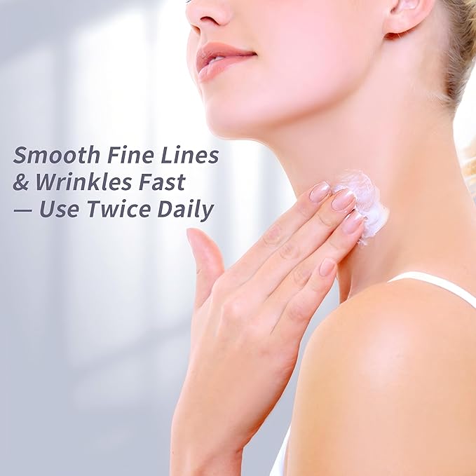 Firming Neck Cream & Anti-Wrinkle Face Cream with Coenzyme Q10, Unscented Skin Firming Neck Cream, Anti Aging Facial Moisturizer for Sensitive Skin, 1.76 Oz Jar-FemmiqueWomen