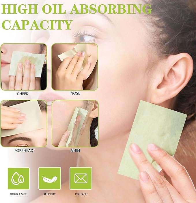 1000pcs Oil Blotting Sheets for Face, Blotting Paper for Oily Skin, Clean and Clear Oil Absorbing Sheets-FemmiqueWomen