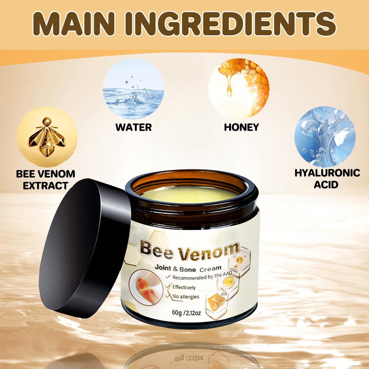 2 PCS Bee Venom Arthritis Cream, Bee Venom Advanced Joint Cream, Bee Venom Joint Relief Cream, Suitable for Back, Neck, Hands, Foot Joints, Etc-FemmiqueWomen