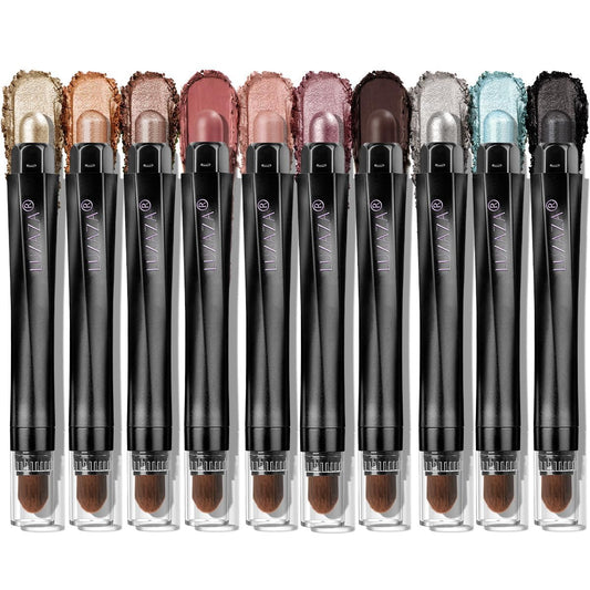 10PCS Neutral Eyeshadow Stick Makeup Set, Matte Cream Eye Shadow Eyeliner Brightener Pencil Crayon - J1 Mint Chocolate-FemmiqueWomen