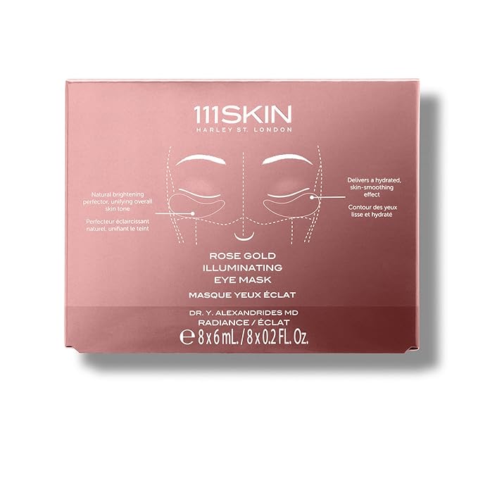 111SKIN Rose Gold Illuminating Eye Mask | Fragrance Free | Target Pigmentation | Illuminate Under-Eyes | Set of 8 (0.2 ounces each)-FemmiqueWomen