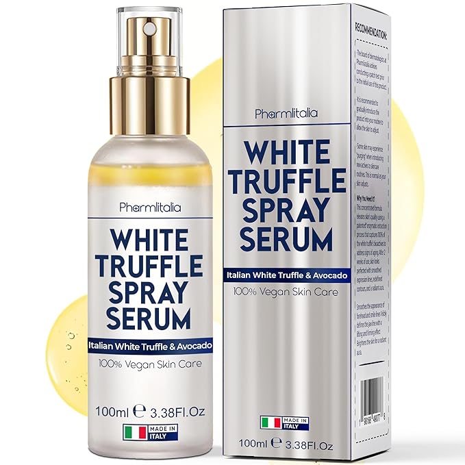 Italian White Truffle Spray Serum - Vegan Skin Care - Face Mist Hydrating Spray with Avocado & White Truffles - Face Serum for Radiant Skin - 3.38 Fl Oz-FemmiqueWomen