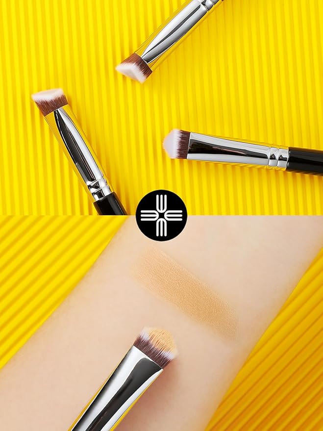 EIGSHOW Concealer Brush Under Eye, Small Triangle Brushes for Precise Coverage Dark Circles Blemishes Acne, Blending Cream and Liquid (F658)-FemmiqueWomen