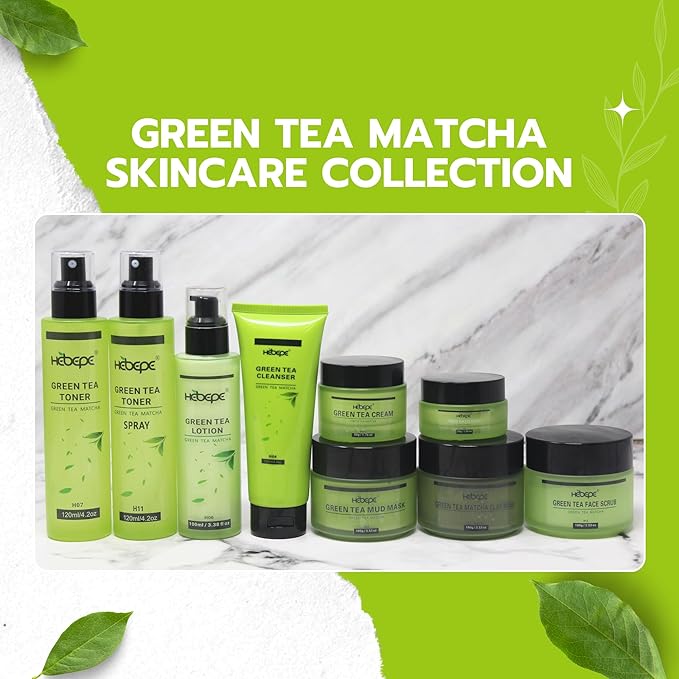 Green Tea Matcha Facial Toner Mist with Peppermint, Refreshing, Moisturizing, and Soothing Face Toner, with Jojoba Oil, Castor Oil, Snail Filtrate,120ml-FemmiqueWomen