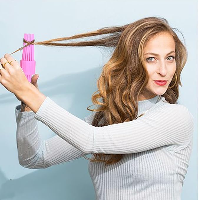 2PCS Curling Roll Comb, Curly Hair Brush for Curly Hair, Three Different Sizes of Styler Curl Brush Hairr Tools for Casual Wear or Special Events-FemmiqueWomen