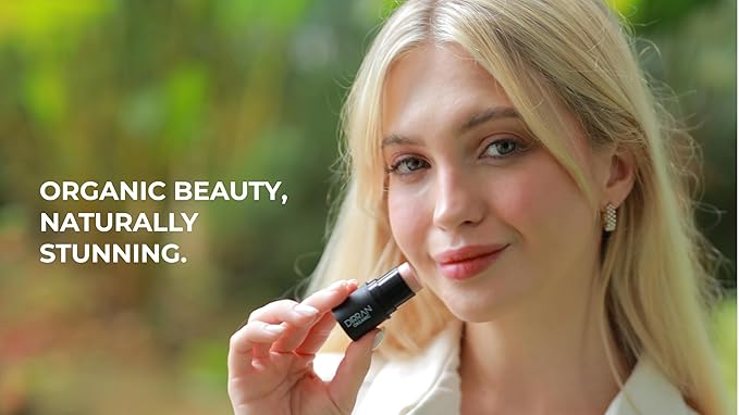 3 in 1 Natural Ingredient 90% Organic Blusher Stick For Lips, Eyes, & Cheeks, Hydration And Natural Beauty Apply directly And Blend With Fingertips, Small Enough to Carry (PINK BLOSSOM)-FemmiqueWomen