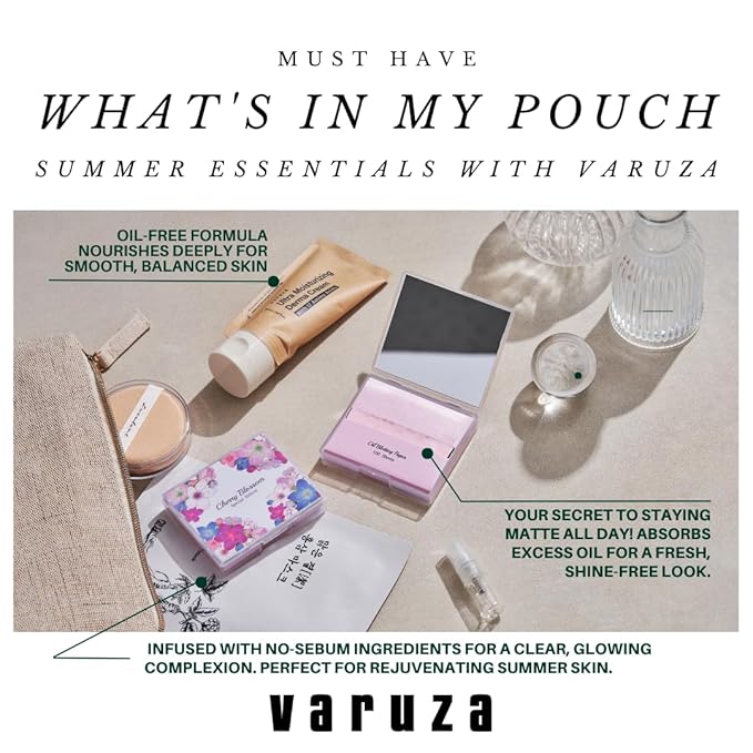 [200 Counts + Mirror Case] Christmas Edition Natural Bamboo Charcoal Oil Blotting Sheets for Face with Mirror Case-FemmiqueWomen