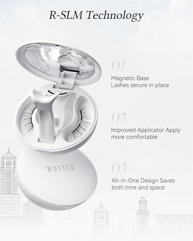 Magnetic Eyelashes with Applicator Kit, No.17 Ice Black, Reusable Magnetic Lashes without Eyeliner, Glue-free False Lashes, Waterproof, Lightweight, Suit for Heavy Makeup-FemmiqueWomen