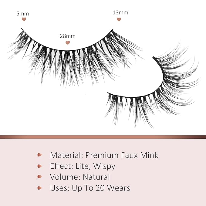Onlyall Cat Eye Lashes Natural Lashes False Eyelashes Fox Eye Lashes False Lashes 7 Pairs D5-FemmiqueWomen