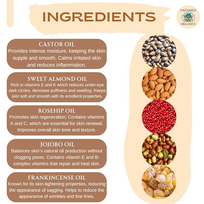 Youth Elixir - Roll On Facial Serum For Under Eyes and Face with Certified Organic, Cold Pressed, Hexane Free Castor, and Frankincense Oil - Miracle Anti-Aging Oil 10mL-FemmiqueWomen