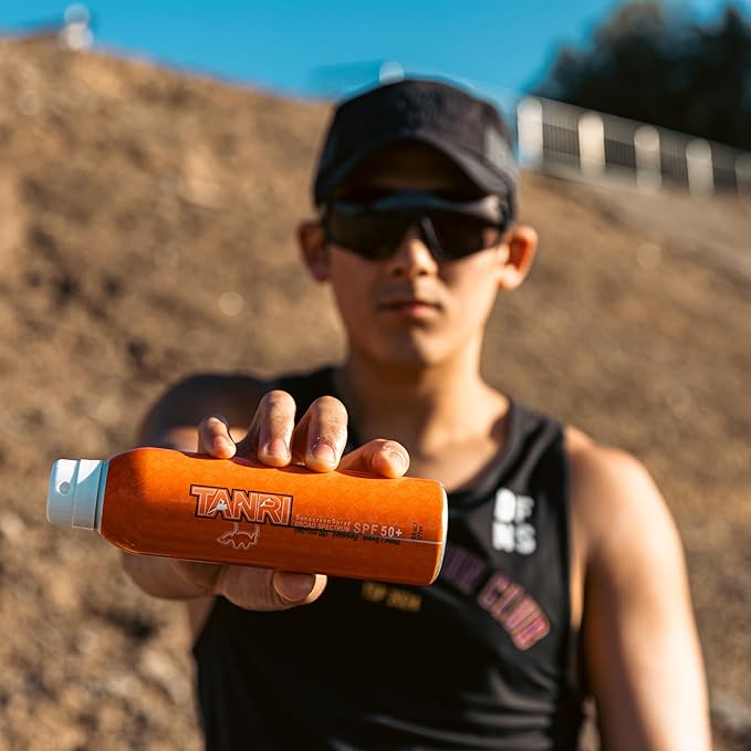 TANRI Primo Explorer Pack; Includes SPF50+ Sunscreen Spray that Goes on Clear, Active Wipes No-Rinse Body Wipes, Moisturizing SPF15 Pear Lip Balm and an Adjustable Fanny Pack (4-Pack Bundle)-FemmiqueWomen